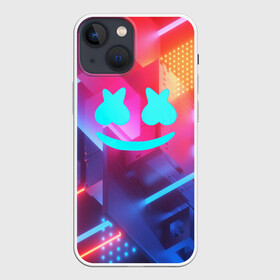 Чехол для iPhone 13 mini с принтом Marshmello в Екатеринбурге,  |  | christopher comstock | dj | marshmello | music | диджей | клубная музыка | клубняк | крис комсток | логотип | маршмэллоу | музыка