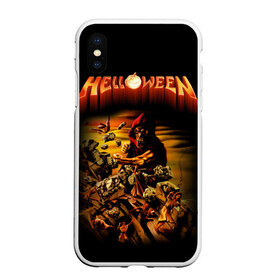 Чехол для iPhone XS Max матовый с принтом Helloween в Екатеринбурге, Силикон | Область печати: задняя сторона чехла, без боковых панелей | heavy metal | helloween | metal | группа | метал | музыка | пауэр метал | рок | хэви метал