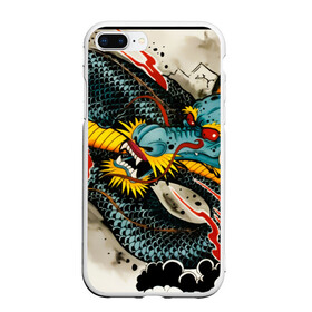 Чехол для iPhone 7Plus/8 Plus матовый с принтом Dsquared tattoo DRAGON в Екатеринбурге, Силикон | Область печати: задняя сторона чехла, без боковых панелей | Тематика изображения на принте: dsquared tattoo | тату | татуировки