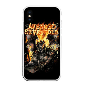 Чехол для iPhone XS Max матовый с принтом Avenged Sevenfold в Екатеринбурге, Силикон | Область печати: задняя сторона чехла, без боковых панелей | Тематика изображения на принте: a7x | avenged sevenfold | heavy metal | metal | группы | метал | музыка | прогрессивный метал | рок | хард рок | хэви метал