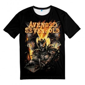 Мужская футболка 3D с принтом Avenged Sevenfold в Екатеринбурге, 100% полиэфир | прямой крой, круглый вырез горловины, длина до линии бедер | Тематика изображения на принте: a7x | avenged sevenfold | heavy metal | metal | группы | метал | музыка | прогрессивный метал | рок | хард рок | хэви метал
