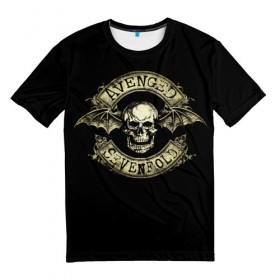 Мужская футболка 3D с принтом Avenged Sevenfold в Екатеринбурге, 100% полиэфир | прямой крой, круглый вырез горловины, длина до линии бедер | Тематика изображения на принте: a7x | avenged sevenfold | heavy metal | metal | группы | метал | музыка | прогрессивный метал | рок | хард рок | хэви метал