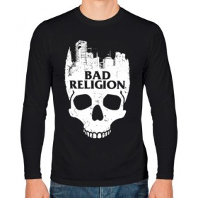 Мужской лонгслив хлопок с принтом Bad Religion в Екатеринбурге, 100% хлопок |  | Тематика изображения на принте: bad religion | hardcore | punk | группы | музыка | панк | панк рок | рок
