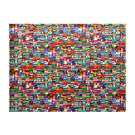 Обложка для студенческого билета с принтом ФЛАГИ в Екатеринбурге, натуральная кожа | Размер: 11*8 см; Печать на всей внешней стороне | Тематика изображения на принте: pattern | материки | мир | паттерн | страны | текстура | флаги | флаги мира | флажки