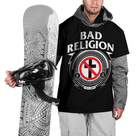 Накидка на куртку 3D с принтом Bad Religion в Екатеринбурге, 100% полиэстер |  | Тематика изображения на принте: bad religion | hardcore | punk | группы | музыка | панк | панк рок | рок
