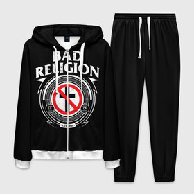 Мужской костюм 3D с принтом Bad Religion в Екатеринбурге, 100% полиэстер | Манжеты и пояс оформлены тканевой резинкой, двухслойный капюшон со шнурком для регулировки, карманы спереди | bad religion | hardcore | punk | группы | музыка | панк | панк рок | рок