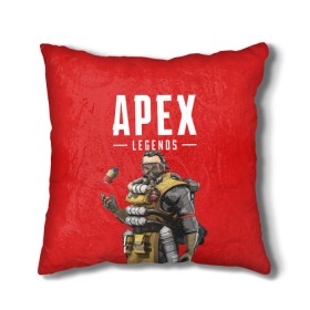 Подушка 3D с принтом CAUSTIC APEX LEGENDS в Екатеринбурге, наволочка – 100% полиэстер, наполнитель – холлофайбер (легкий наполнитель, не вызывает аллергию). | состоит из подушки и наволочки. Наволочка на молнии, легко снимается для стирки | apex | caustic | legend | legends | titanfall | апекс | арех | бангалор | бладхаунд | гибралтар | каустик | лайфлайн | ледженд | леджендс | мираж | орех | рэйф