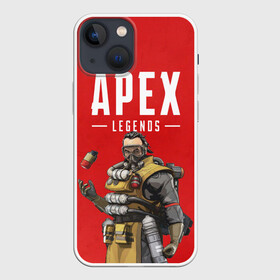 Чехол для iPhone 13 mini с принтом CAUSTIC APEX LEGENDS в Екатеринбурге,  |  | apex | caustic | legend | legends | titanfall | апекс | арех | бангалор | бладхаунд | гибралтар | каустик | лайфлайн | ледженд | леджендс | мираж | орех | рэйф