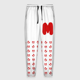 Мужские брюки 3D с принтом MARSHMELLO в Екатеринбурге, 100% полиэстер | манжеты по низу, эластичный пояс регулируется шнурком, по бокам два кармана без застежек, внутренняя часть кармана из мелкой сетки | marsh | marshmallow | marshmello | marshmelo | mello | music | smile | диджей | лого | маршмеллов | маршмеллоу | маршмеллу | маршмело | маршмелов | маршмелоу | музыка | музыкант | рожица | трэп | улыбка | хаус
