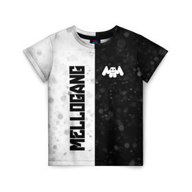 Детская футболка 3D с принтом MELLOGANG в Екатеринбурге, 100% гипоаллергенный полиэфир | прямой крой, круглый вырез горловины, длина до линии бедер, чуть спущенное плечо, ткань немного тянется | Тематика изображения на принте: gang | marsh | marshmallow | marshmello | marshmelo | mello | mellogang | music | диджей | лого | маршмеллов | маршмеллоу | маршмеллу | маршмело | маршмелов | маршмелоу | музыка | музыкант | трэп | улыбка | хаус