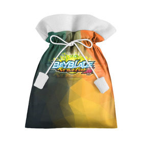 Подарочный 3D мешок с принтом beyblade логотип в Екатеринбурге, 100% полиэстер | Размер: 29*39 см | beyblade | beyblade burst | tomy beyblade | бейблэйд бердс | бейблэйд берст