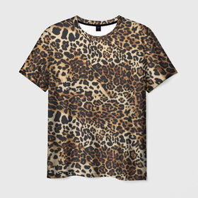 Мужская футболка 3D с принтом Леопард в Екатеринбурге, 100% полиэфир | прямой крой, круглый вырез горловины, длина до линии бедер | Тематика изображения на принте: camouflage | cat | disguise | fashion | illustration | jungle | leopard | predator | skin | spots | style | wild | youth | графика | джунгли | дикий | иллюстрация | камуфляж | картинка | кошка | леопард | маскировка | мода | молодежная | пятна | рисунок |