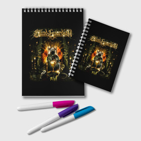 Блокнот с принтом Blind Guardian в Екатеринбурге, 100% бумага | 48 листов, плотность листов — 60 г/м2, плотность картонной обложки — 250 г/м2. Листы скреплены удобной пружинной спиралью. Цвет линий — светло-серый
 | Тематика изображения на принте: blind guardian | heavy metal | metal | группа | метал | музыка | пауэр метал | рок | хэви метал