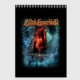 Скетчбук с принтом Blind Guardian в Екатеринбурге, 100% бумага
 | 48 листов, плотность листов — 100 г/м2, плотность картонной обложки — 250 г/м2. Листы скреплены сверху удобной пружинной спиралью | Тематика изображения на принте: blind guardian | heavy metal | metal | группа | метал | музыка | пауэр метал | рок | хэви метал