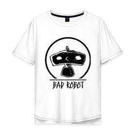 Мужская футболка хлопок Oversize с принтом BAD ROBOT в Екатеринбурге, 100% хлопок | свободный крой, круглый ворот, “спинка” длиннее передней части | Тематика изображения на принте: bad robot | lost | бэд робот | дж. дж. абрамс | лост | остаться в живых