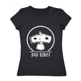 Женская футболка хлопок с принтом BAD ROBOT_2 в Екатеринбурге, 100% хлопок | прямой крой, круглый вырез горловины, длина до линии бедер, слегка спущенное плечо | Тематика изображения на принте: 