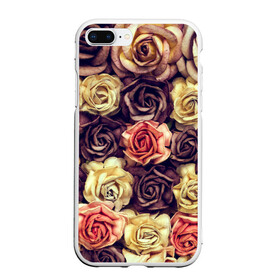Чехол для iPhone 7Plus/8 Plus матовый с принтом Шоколадные розы в Екатеринбурге, Силикон | Область печати: задняя сторона чехла, без боковых панелей | бабушке | девочке | девушке | дочке | желтые цветы | женщине | маме | подруге | природа | розовые цветы | розы | сестре | теще | тюльпаны | цветы