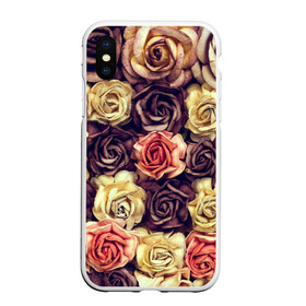 Чехол для iPhone XS Max матовый с принтом Шоколадные розы в Екатеринбурге, Силикон | Область печати: задняя сторона чехла, без боковых панелей | бабушке | девочке | девушке | дочке | желтые цветы | женщине | маме | подруге | природа | розовые цветы | розы | сестре | теще | тюльпаны | цветы