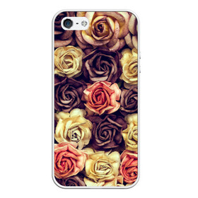 Чехол для iPhone 5/5S матовый с принтом Шоколадные розы в Екатеринбурге, Силикон | Область печати: задняя сторона чехла, без боковых панелей | бабушке | девочке | девушке | дочке | желтые цветы | женщине | маме | подруге | природа | розовые цветы | розы | сестре | теще | тюльпаны | цветы