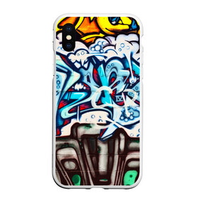 Чехол для iPhone XS Max матовый с принтом Graffiti в Екатеринбурге, Силикон | Область печати: задняя сторона чехла, без боковых панелей | grafity | paint | street art | urban | город | граффити | искусство | кирпичи | краски | рисунки | стена | улицы | уличное искусство