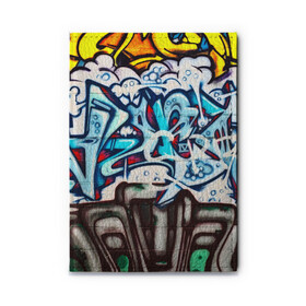 Обложка для автодокументов с принтом Graffiti в Екатеринбурге, натуральная кожа |  размер 19,9*13 см; внутри 4 больших “конверта” для документов и один маленький отдел — туда идеально встанут права | Тематика изображения на принте: grafity | paint | street art | urban | город | граффити | искусство | кирпичи | краски | рисунки | стена | улицы | уличное искусство