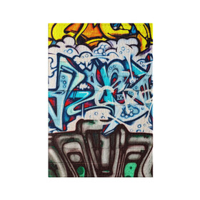 Обложка для паспорта матовая кожа с принтом Graffiti в Екатеринбурге, натуральная матовая кожа | размер 19,3 х 13,7 см; прозрачные пластиковые крепления | Тематика изображения на принте: grafity | paint | street art | urban | город | граффити | искусство | кирпичи | краски | рисунки | стена | улицы | уличное искусство