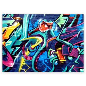 Поздравительная открытка с принтом STREET FASHION в Екатеринбурге, 100% бумага | плотность бумаги 280 г/м2, матовая, на обратной стороне линовка и место для марки
 | Тематика изображения на принте: grafity | paint | street art | urban | город | граффити | искусство | кирпичи | краски | рисунки | стена | улицы | уличное искусство