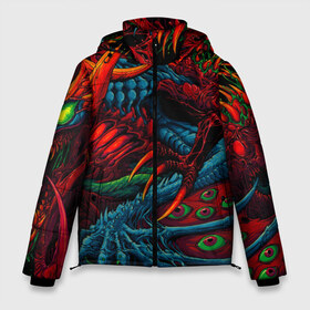 Мужская зимняя куртка 3D с принтом CS GOHYPER BEAST в Екатеринбурге, верх — 100% полиэстер; подкладка — 100% полиэстер; утеплитель — 100% полиэстер | длина ниже бедра, свободный силуэт Оверсайз. Есть воротник-стойка, отстегивающийся капюшон и ветрозащитная планка. 

Боковые карманы с листочкой на кнопках и внутренний карман на молнии. | awp | counter strike | cyber sport | game | hyper beast | skin | sport | авп | игры | скин | скоростной зверь