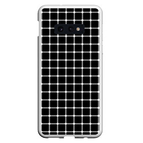 Чехол для Samsung S10E с принтом Неуловимые серый точки в Екатеринбурге, Силикон | Область печати: задняя сторона чехла, без боковых панелей | иллюзия | кажется | квадраты | клетка | круги | линии | полосы | сетка | точки | ячейка