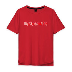 Мужская футболка хлопок Oversize с принтом Iron Maiden в Екатеринбурге, 100% хлопок | свободный крой, круглый ворот, “спинка” длиннее передней части | heavy metal | iron maiden | metal | music