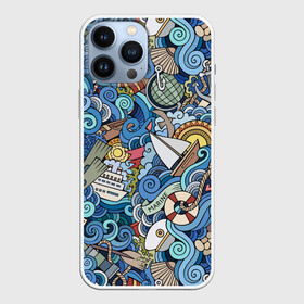 Чехол для iPhone 13 Pro Max с принтом Морской коллаж в Екатеринбурге,  |  | mari | весло | волны | галька | графика | детский | иллюстрация | канат | карта | картинка | коллаж | компас | корабль | маяк | мода | море | морской | облако | океан | птица | рисунок | рыбы | солнце | стиль