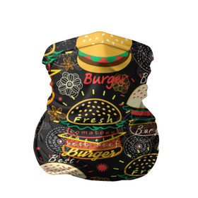 Бандана-труба 3D с принтом Гамбургеры в Екатеринбурге, 100% полиэстер, ткань с особыми свойствами — Activecool | плотность 150‒180 г/м2; хорошо тянется, но сохраняет форму | hamburgers | sandwic | булочка | бутерброды | быстрая | гамбургер | гамбургеры | геометрический | графика | еда | зелень | иллюстрация | картинка | кунжут | мода | мясо | надпись | орнамент | рисунок | свежий