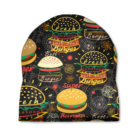 Шапка 3D с принтом Гамбургеры в Екатеринбурге, 100% полиэстер | универсальный размер, печать по всей поверхности изделия | hamburgers | sandwic | булочка | бутерброды | быстрая | гамбургер | гамбургеры | геометрический | графика | еда | зелень | иллюстрация | картинка | кунжут | мода | мясо | надпись | орнамент | рисунок | свежий