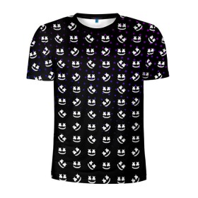 Мужская футболка 3D спортивная с принтом MARSHMELLO Black в Екатеринбурге, 100% полиэстер с улучшенными характеристиками | приталенный силуэт, круглая горловина, широкие плечи, сужается к линии бедра | black | marsh | marshmallow | marshmello | marshmelo | mello | music | smile | диджей | лого | маршмеллов | маршмеллоу | маршмеллу | маршмело | маршмелов | маршмелоу | музыка | музыкант | трэп | улыбка | хаус