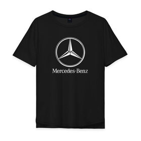 Мужская футболка хлопок Oversize с принтом MERCEDES-BENZ AMG в Екатеринбурге, 100% хлопок | свободный крой, круглый ворот, “спинка” длиннее передней части | amg | auto | mercedes | sport | авто | автомобиль | автомобильные | амг | бренд | марка | машины | мерседес | спорт