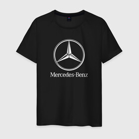 Мужская футболка хлопок с принтом MERCEDES-BENZ AMG в Екатеринбурге, 100% хлопок | прямой крой, круглый вырез горловины, длина до линии бедер, слегка спущенное плечо. | amg | auto | mercedes | sport | авто | автомобиль | автомобильные | амг | бренд | марка | машины | мерседес | спорт