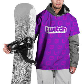 Накидка на куртку 3D с принтом Twitch в Екатеринбурге, 100% полиэстер |  | Тематика изображения на принте: game | gamer | logo | twitch | twitties | игры | логотип | надписи | стрим | твитч | текстура
