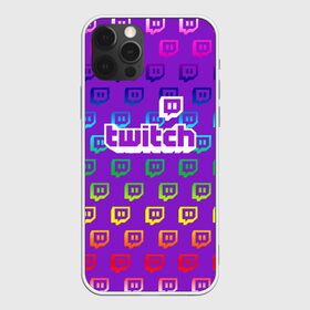 Чехол для iPhone 12 Pro Max с принтом Twitch в Екатеринбурге, Силикон |  | game | gamer | logo | twitch | twitties | градиент | игры | логотип | стрим | твитч | текстура