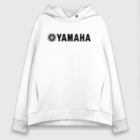 Женское худи Oversize хлопок с принтом YAMAHA в Екатеринбурге, френч-терри — 70% хлопок, 30% полиэстер. Мягкий теплый начес внутри —100% хлопок | боковые карманы, эластичные манжеты и нижняя кромка, капюшон на магнитной кнопке | bike | moto | motorcycle | r1 | r6 | yamaha | байк | мото | мотоциклы | ямаха