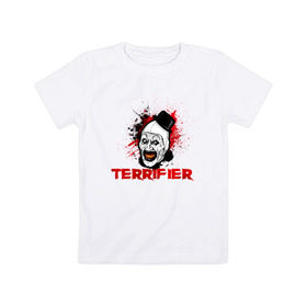 Детская футболка хлопок с принтом Ужасающий в Екатеринбурге, 100% хлопок | круглый вырез горловины, полуприлегающий силуэт, длина до линии бедер | 