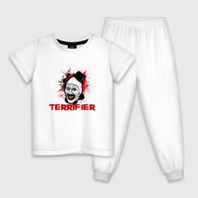 Детская пижама хлопок с принтом Ужасающий в Екатеринбурге, 100% хлопок |  брюки и футболка прямого кроя, без карманов, на брюках мягкая резинка на поясе и по низу штанин
 | 