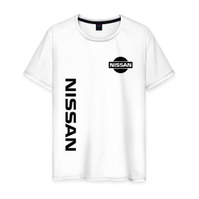 Мужская футболка хлопок с принтом NISSAN в Екатеринбурге, 100% хлопок | прямой крой, круглый вырез горловины, длина до линии бедер, слегка спущенное плечо. | auto | nissan | sport | авто | автомобиль | автомобильные | бренд | марка | машины | ниссан | спорт