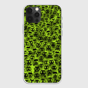 Чехол для iPhone 12 Pro Max с принтом Газовая атака в Екатеринбурге, Силикон |  | газ | зеленый | маска | паттрен | противогаз | радиация | распиратор | толпа | химия