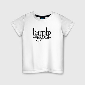 Детская футболка хлопок с принтом Lamb Of God в Екатеринбурге, 100% хлопок | круглый вырез горловины, полуприлегающий силуэт, длина до линии бедер | Тематика изображения на принте: groove thrash | lamb of god | usa