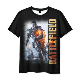 Мужская футболка 3D с принтом Battlefield в Екатеринбурге, 100% полиэфир | прямой крой, круглый вырез горловины, длина до линии бедер | battlefield | games | батлфилд | игры | компьютерные игры