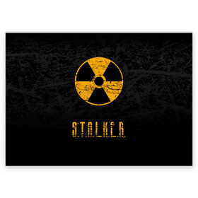 Поздравительная открытка с принтом S.T.A.L.K.E.R. в Екатеринбурге, 100% бумага | плотность бумаги 280 г/м2, матовая, на обратной стороне линовка и место для марки
 | Тематика изображения на принте: anomaly | bandit | chernobyl | logo | pripyat | shadow of chernobyl | stalker | stalker 2 | zone | аномалия | бандиты | зона | лого | меченый | припять | сталкер | сталкер 2 | тени чернобыля | чернобыль | чистое небо