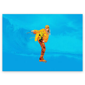 Поздравительная открытка с принтом Ocean Billie в Екатеринбурге, 100% бумага | плотность бумаги 280 г/м2, матовая, на обратной стороне линовка и место для марки
 | billie eilish | lovely | music | ocean eyes | pop | билли айлиш | девушка | музыка | океан | поп | эйлиш | элиш