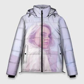 Мужская зимняя куртка 3D с принтом Pink Billie Eilish в Екатеринбурге, верх — 100% полиэстер; подкладка — 100% полиэстер; утеплитель — 100% полиэстер | длина ниже бедра, свободный силуэт Оверсайз. Есть воротник-стойка, отстегивающийся капюшон и ветрозащитная планка. 

Боковые карманы с листочкой на кнопках и внутренний карман на молнии. | billie eilish | lovely | music | ocean eyes | pop | билли айлиш | девушка | музыка | океан | поп | эйлиш | элиш
