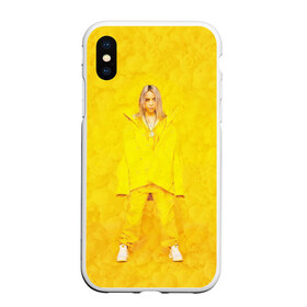 Чехол для iPhone XS Max матовый с принтом Yellow Billie в Екатеринбурге, Силикон | Область печати: задняя сторона чехла, без боковых панелей | billie eilish | lovely | music | ocean eyes | pop | билли айлиш | девушка | музыка | океан | поп | эйлиш | элиш