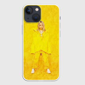 Чехол для iPhone 13 mini с принтом Yellow Billie в Екатеринбурге,  |  | billie eilish | lovely | music | ocean eyes | pop | билли айлиш | девушка | музыка | океан | поп | эйлиш | элиш